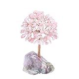 PESOENTH Cristais De Cristal De Quartzo Rosa E Pedras Curativas Pedras Preciosas Naturais Bonsai árvore Da Vida Decoração Espiritual Boa Sorte Rosa Casa Quarto Mesa Decoração Presentes Para Mulheres