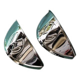 Pestana Cromada Farol Fusca Kombi Olho De Boi Logo Vw Inox