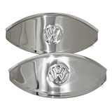 Pestana Farol Fusca E Kombi Logo Vw Cromada Premium