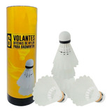 Peteca Badminton Nylon Branca Tubo Kit 6 Pcs Pista E Campo