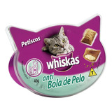 Petisco Whiskas Temptations Anti Bola De Pelo Gatos 80gr