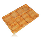 Petisqueira Bambu Tábua Aperitivos Frios Queijo Churrasco Cor Marrom