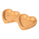 Petisqueira De Bambu Fofa Coração Yoi Mesa Posta 15 5x8cm Cor Natural Bambu