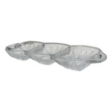Petisqueira De Vidro 3 Divisórias Decorativa Petiscos Frios Cor Branco