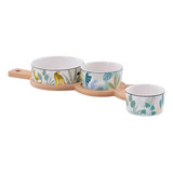 Petisqueira Ekos Decal Bambu 35 X 12 Conjunto 4 Peças