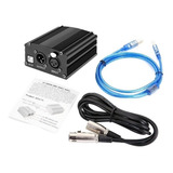 Phantom Power Usb 5v Fonte 48v Cabo Xlr P Microfone Waver