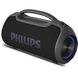 PHILIPS- Boombeat- Caixa De Som Bluetooth Boombox- TAX400B-00- USB- Auxiliar- TWS- USB Powerbank- Entrada Para Microfone- Resistente A Água E Poeira- Com Alça Para Transporte