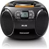 PHILIPS Leitor De CD Cassete Estéreo- Boombox Portátil- USB- FM- MP3- Fita- AZ328