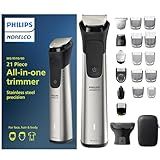 Philips Norelco Multigroom Series 9000 Kit De Cuidados Masculinos De 21 Peças Para Barba Corpo Rosto Nariz Aparador De Pelos Da Orelha Com Estojo De Armazenamento Premium MG9510 60