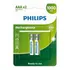 Philips Pilha Recarregável Aaa R03 1000mah - Cart. C/2 Un