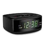 PHILIPS Rádio Despertador Digital Para Quarto Com Rádio FM Visor De LED Soneca Fácil Temporizador Bateria Reserva Pilhas Não Incluídas 
