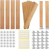 Phinicco Kit De Pavios De Vela De Madeira Com 460 Peças- Pavios De Madeira Crepitantes De 5-1 X 0-5 Polegadas