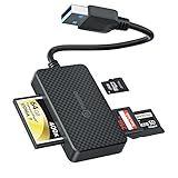 PHIXERO Leitor De Cartão SD USB A Simutaneamente Adaptador 4 Em 1 SD CF MS Micro SD Com Leitor De Cartão De Memória De Super Velocidade De 5 Gbps Compatível Com Laptop Computador Com Porta USB A E Mais Dispositivos USB A