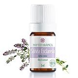 PHYTOTERAPICA Óleo Essencial De Sálvia Esclareia Para Difusor Massagem E Aromaterapia Energiza A Mente Proporciona Clareza Mental E Cuida Da Pele E Cabelo 100 Puro E Natural Terral Herbal 5ml