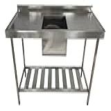 Pia Aço Inox 180cm X 60cm X 90cm Cuba 50x40x30 Industrial