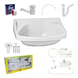Pia Banheiro 4 8l Kit Banheiro Torneira Sifão Engate