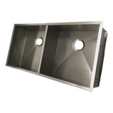 Pia Dupla Gourmet C Valvula Inox 80x40 Luxo Quadrada