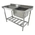 Pia Inox 110x60x90cm Com Cuba Direita Industrial Restaurante