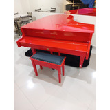 Piano De Cauda Cenográfico Vermelho Caziuk 1 80 Duas Partes