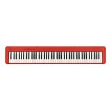 Piano Digital Casio Cdp s160 88 Teclas Sensitivas Vermelho