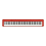 Piano Digital Casio Portátil 88 Teclas Vermelho Cdp s160rd