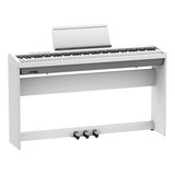 Piano Digital Roland Fp 30x Branco Móvel E Pedal Triplo Fp30 110v 220v