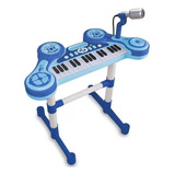 Piano Infantil Eletrônico Primeiro Grande Show Azul   Unik