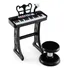 Piano Teclado Infantil De 37 Teclas Com Banco E Microfone