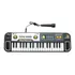 Piano Teclado Infantil Microfone Cantar Brinquedo Musical Cor Preto Pilhas