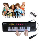 Piano Teclado Infantil Musical Microfone Educativo