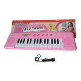 Piano Teclado Musical Infantil Microfone Karaoke