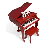Piano Turbo Infantil 30k Teclas Turbinho Vermelho
