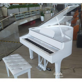 Piano Yamaha Eletrônico Com Cauda Branco Brilho E Banqueta
