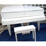 Piano Yamaha Ydp 131 Meia Cauda Branco Com Banco