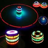 Pião Musical Luminoso Com Lançador Automatico Piao Com Luz E Som Laser Brinquedo Infantil Para Meninos E Meninas