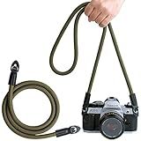 PIBIETTN Alça De Câmera De Corda De Escalada De 100 Cm SLR DSLR Alça De Ombro E Pescoço Para Câmera Sem Espelho Alça De Câmera Portátil Verde Militar