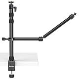 PICTRON LS11 Suporte De Mesa Para Câmera Com Braço Auxiliar Suporte Flexível Para Câmera Suspensa Suporte Múltiplo Para Mesa De Webcam Suporte Múltiplo Para Fotografia E Videografia Transmissão Ao