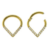 Piercing Argola Clicker Indiana V Em Titânio C zircônia 8mm