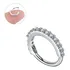 Piercing Argola Cravejada Zircônia Aço Inoxidável 316l