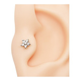 Piercing Cartilagem Helix Folheado Ouro Branco