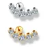 Piercing Cluster Orelha Labret 5 Zircônias Aço Cirúrgico