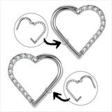 Piercing Coracao Click Zirconia