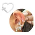 Piercing Coração Cravejado Prata 925 10mm Tragus Helix Anti