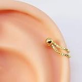 Piercing Corrente Para Helix Folheado