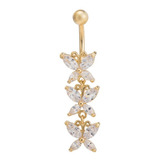Piercing De Umbigo Dourado