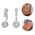 Piercing De Umbigo Invertido Com Pedras Em Zicronia