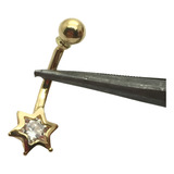 Piercing Estrela Com Pedra