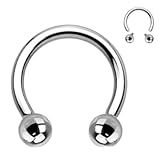 Piercing Ferradura Orelha Boca Septo Aço Cirúrgico 8 Mm