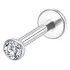 Piercing Helix Labret Aço Cirúrgico Ponto De Luz Zircônia