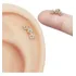 Piercing Helix Orelha Cluster  Fl A Ouro  Trio De Flores